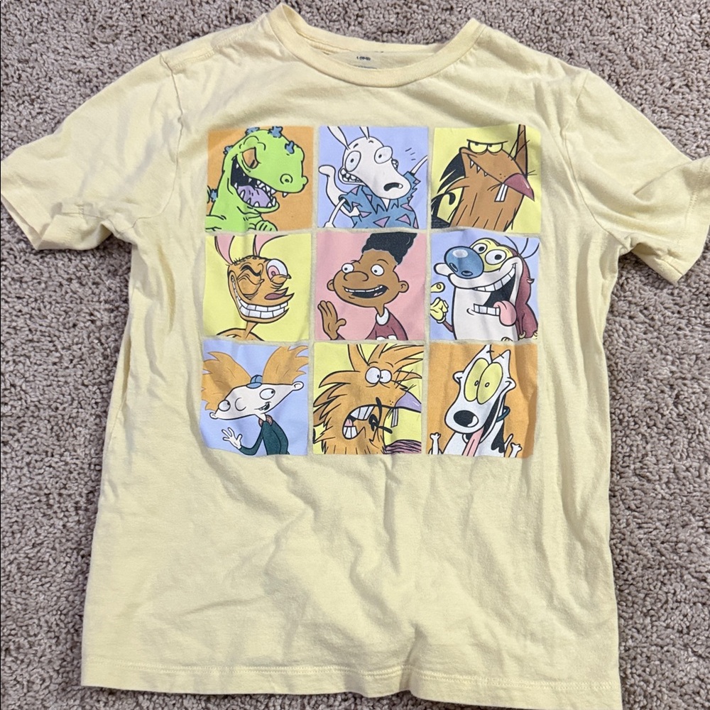 Old Navy Yellow Cartoon Graphic Tee Nickelodeon